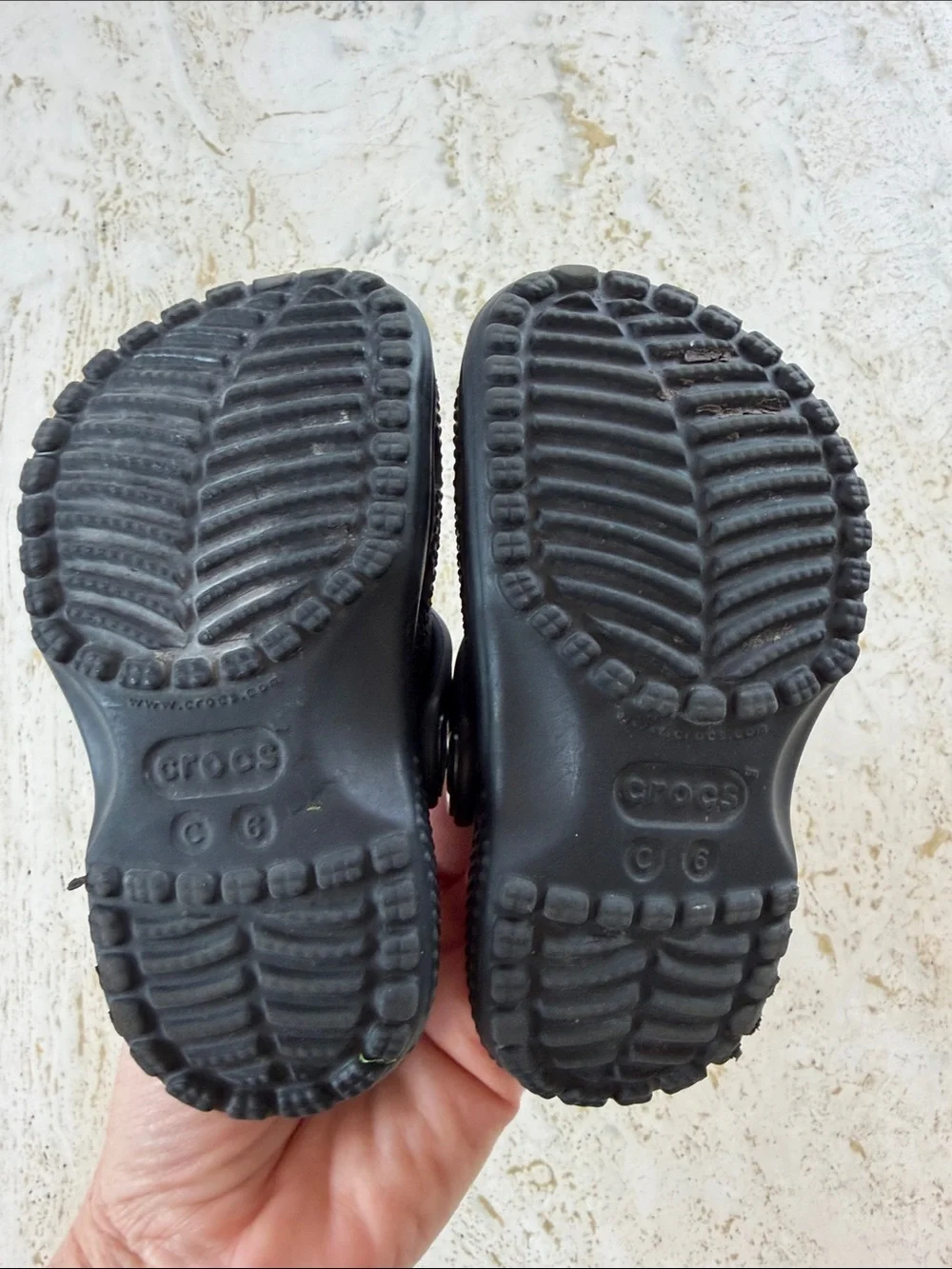 Crocs Classic Black Clogs Toddler Baby Unisex Slip On Shoes Size 6